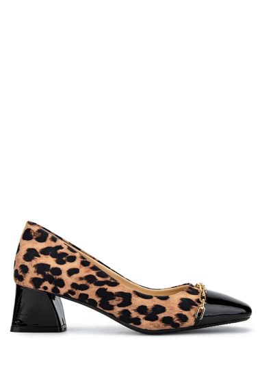 کفش کلاسیک پاشنه بلند زنانه تامر تانجا | 1027 01 BN AYK SK24-25 Tamer Tanca